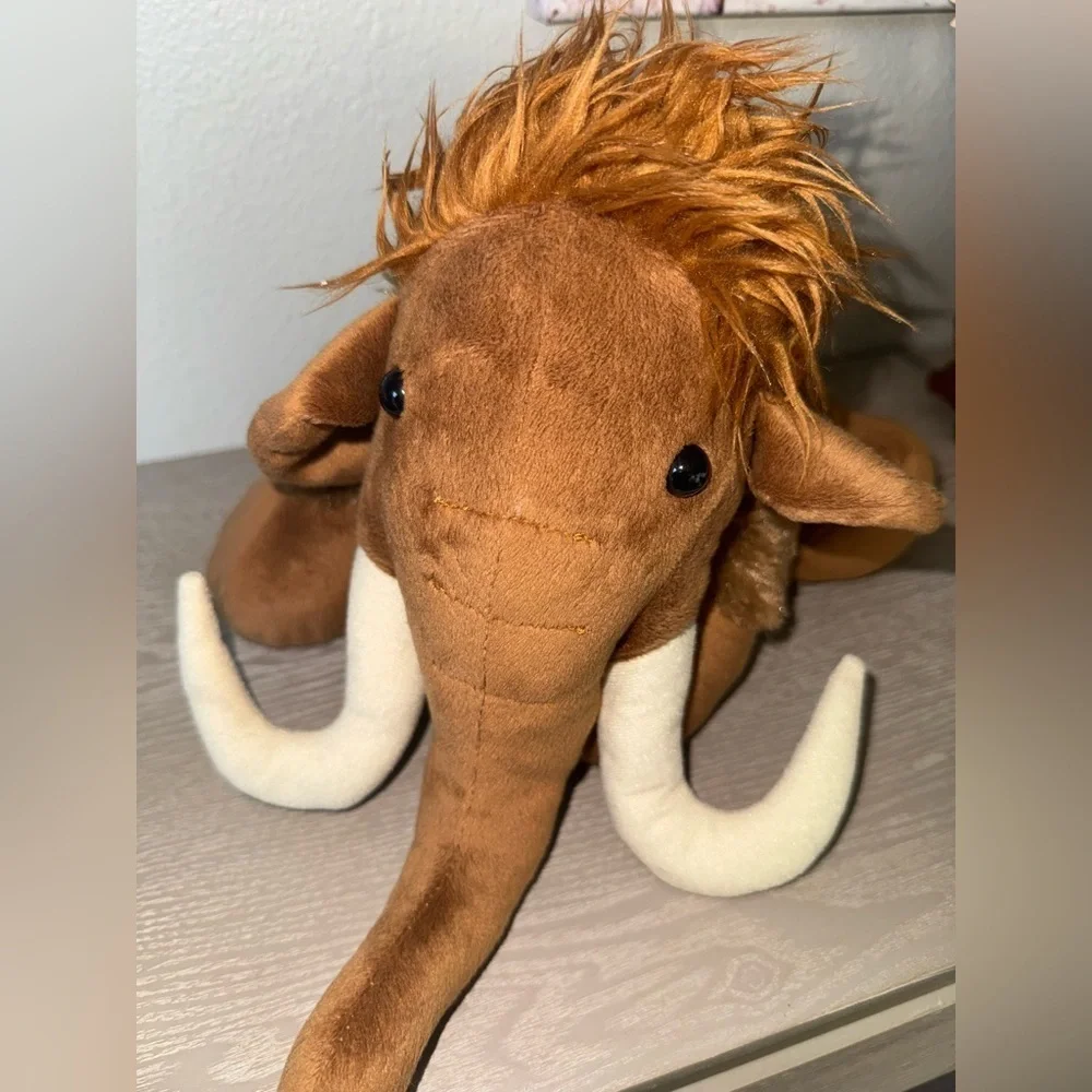 Wishpets wooly Mammoth Plush 2013 Brown Stuffed Animal 21”
